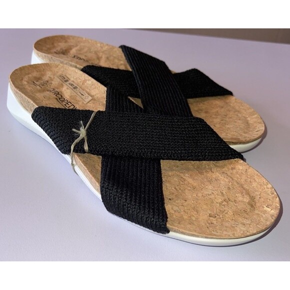 Arcopedico Pantanal Black Knit Crisscross Slide Sandals Woman’s Size EU 40 - Picture 3 of 8